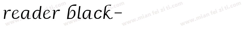 reader black字体转换